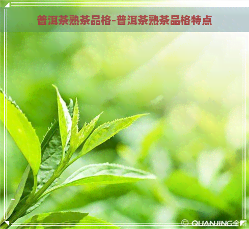 普洱茶熟茶品格-普洱茶熟茶品格特点