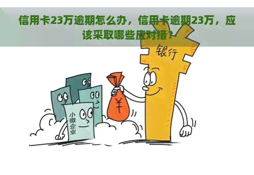 信用卡23万逾期怎么办，信用卡逾期23万，应该采取哪些应对措？