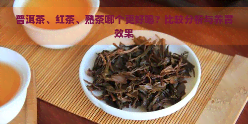 普洱茶、红茶、熟茶哪个更好喝？比较分析与养胃效果