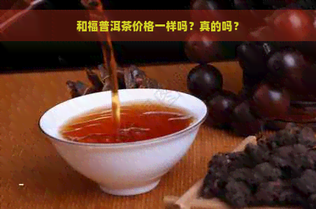 和福普洱茶价格一样吗？真的吗？