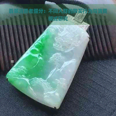 翡翠消费者细分：不同人群的购买行为与消费模式研究