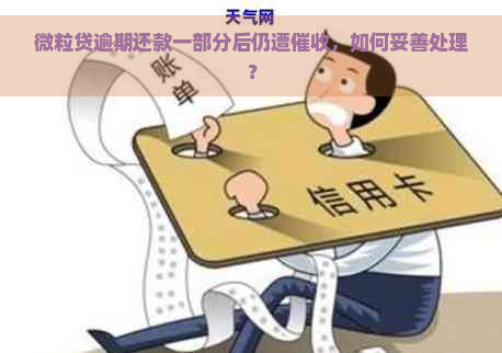 微粒贷逾期还款一部分后仍遭，如何妥善处理？