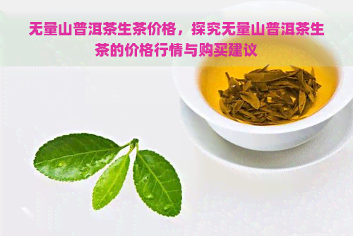 无量山普洱茶生茶价格，探究无量山普洱茶生茶的价格行情与购买建议