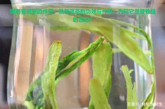 喝熟普洱茶的作用，熟普洱茶的功效与作用：为何它是健饮品的首选？