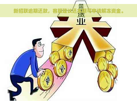 新招联逾期还款，客服建议还本期可申请解冻资金。