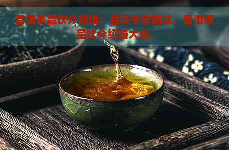 普洱茶品饮介绍语：品味千年韵味，普洱茶品饮介绍语大全。