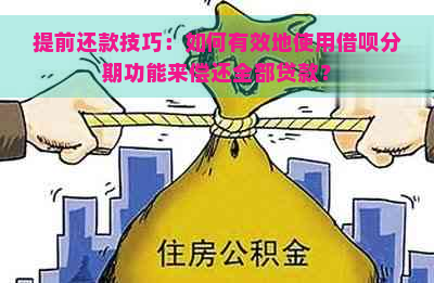 提前还款技巧：如何有效地使用借呗分期功能来偿还全部贷款？