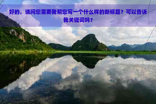 好的，请问您需要我帮您写一个什么样的新标题？可以告诉我关键词吗？