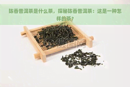 陈香普洱茶是什么茶，探秘陈香普洱茶：这是一种怎样的茶？