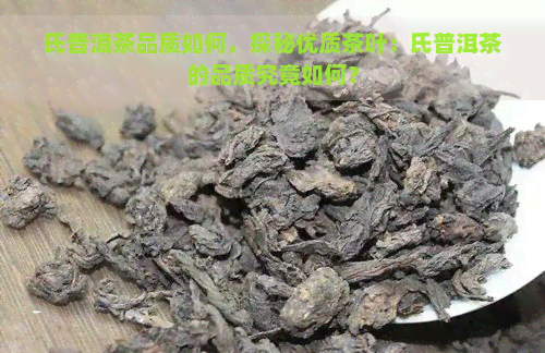 氏普洱茶品质如何，探秘优质茶叶：氏普洱茶的品质究竟如何？