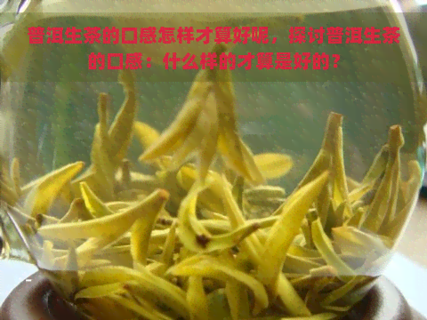 普洱生茶的口感怎样才算好呢，探讨普洱生茶的口感：什么样的才算是好的？