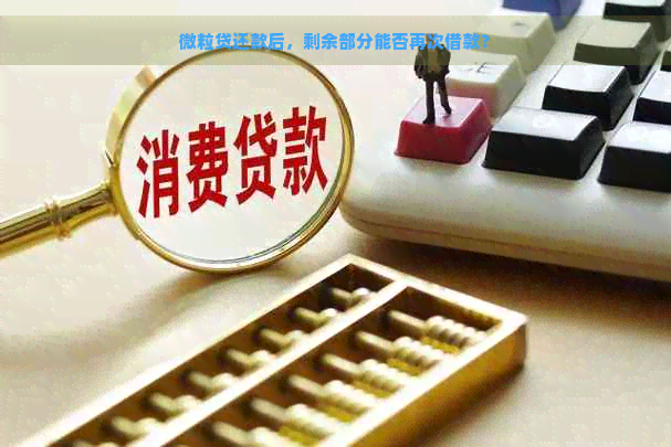 微粒贷还款后，剩余部分能否再次借款？