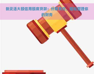 新灵活大额信用额度贷款：分期支付，轻松管理你的财务