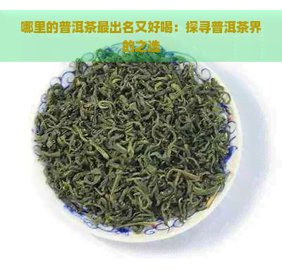 哪里的普洱茶最出名又好喝：探寻普洱茶界的之选