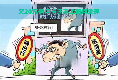 欠20万信用卡还不上如何处理