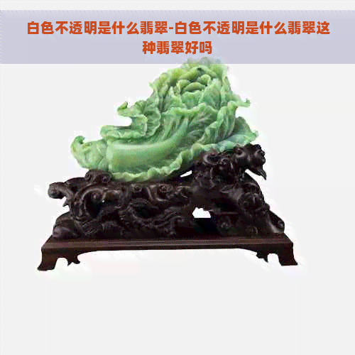 白色不透明是什么翡翠-白色不透明是什么翡翠这种翡翠好吗