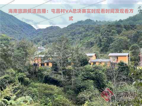 海南旅游频道直播：屯昌村VA总决赛实时观看时间及观看方式