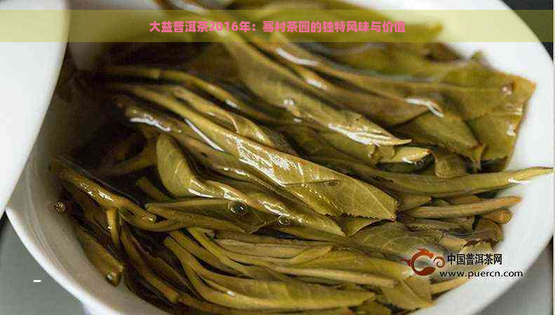 大益普洱茶2016年：骞村茶园的独特风味与价值