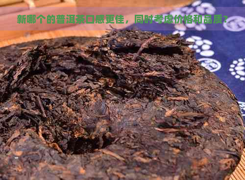 新哪个的普洱茶口感更佳，同时考虑价格和品质？