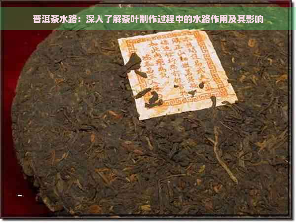 普洱茶水路：深入了解茶叶制作过程中的水路作用及其影响