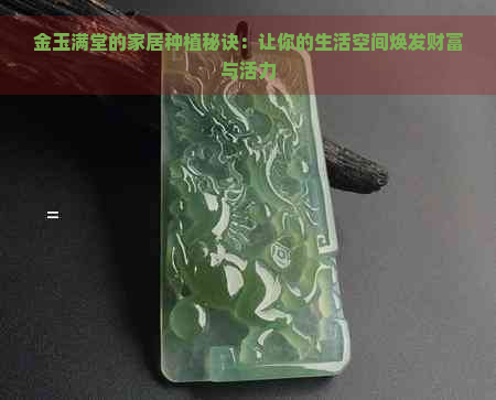 金玉满堂的家居种植秘诀：让你的生活空间焕发财富与活力