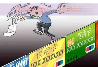 网贷没逾期如何一次性还本金