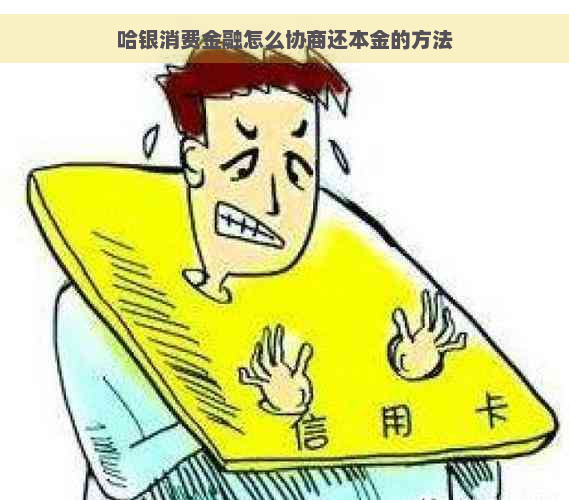 哈银消费金融怎么协商还本金的方法