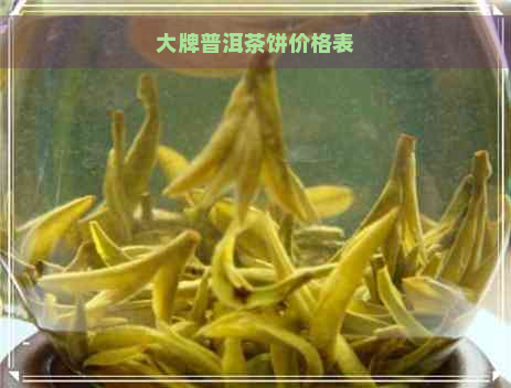 大牌普洱茶饼价格表