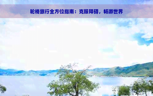 轮椅旅行全方位指南：克服障碍，畅游世界