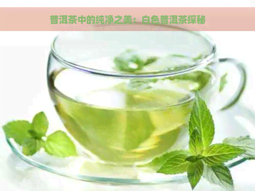 普洱茶中的纯净之美：白色普洱茶探秘