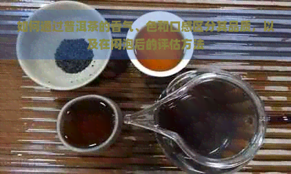 如何通过普洱茶的香气、色和口感区分其品质，以及在闷泡后的评估方法