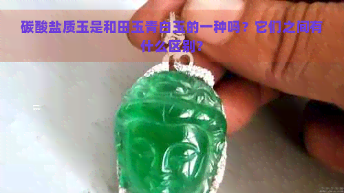 碳酸盐质玉是和田玉青白玉的一种吗？它们之间有什么区别？