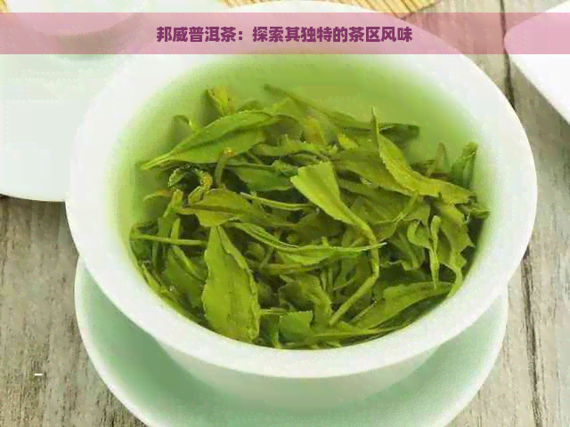 邦威普洱茶：探索其独特的茶区风味