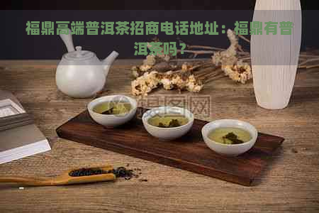 福鼎高端普洱茶招商电话地址：福鼎有普洱茶吗？