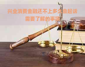 兴业消费金融还不上多久会起诉需要了解的事项