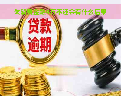 欠消费金融4万不还会有什么后果