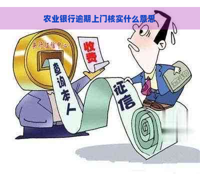 农业银行逾期上门核实什么意思