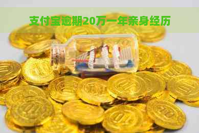 支付宝逾期20万一年亲身经历