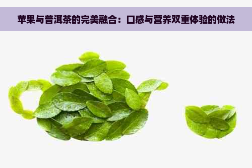 苹果与普洱茶的完美融合：口感与营养双重体验的做法