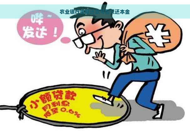 农业银行逾期还款可否只还本金