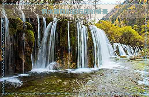 丽水到四川旅行团价格表