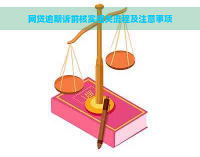 网贷逾期诉前核实相关流程及注意事项