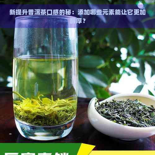 新提升普洱茶口感的秘：添加哪些元素能让它更加醇厚？