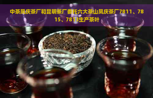 中茶凤庆茶厂和昆明茶厂委托六大茶山凤庆茶厂7811、7815、7813生产茶叶