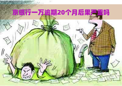 京银行一万逾期20个月后果严重吗