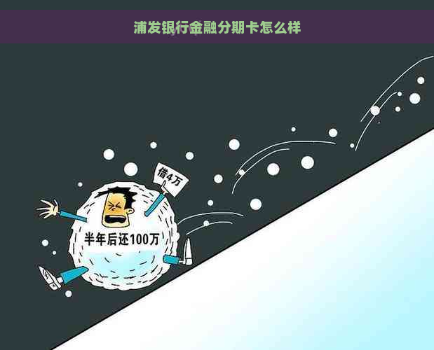 浦发银行金融分期卡怎么样