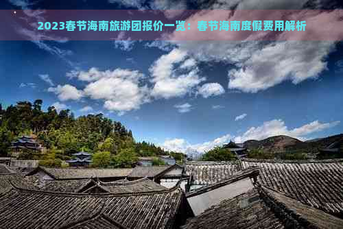 2023春节海南旅游团报价一览：春节海南度假费用解析