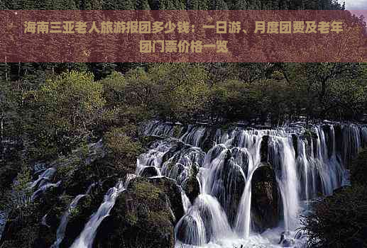 海南三亚老人旅游报团多少钱：一日游、月度团费及老年团门票价格一览