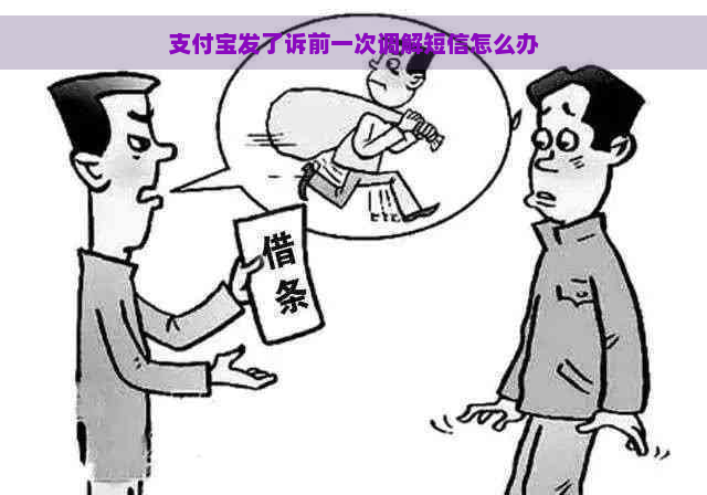 支付宝发了诉前一次调解短信怎么办