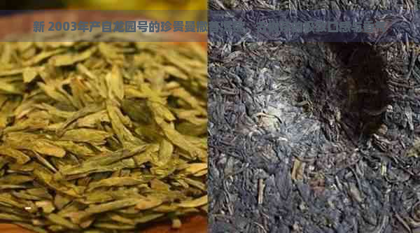 新 2003年产自龙园号的珍贵曼撒普洱茶，古树茶的极致口感与香气